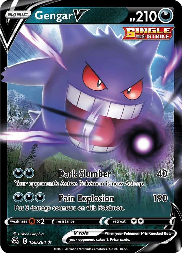 Gengar V (156/264) [Sword & Shield: Fusion Strike] Pokémon