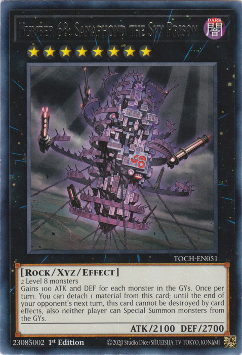 Number 68: Sanaphond the Sky Prison [TOCH-EN051] Rare Yu-Gi-Oh!