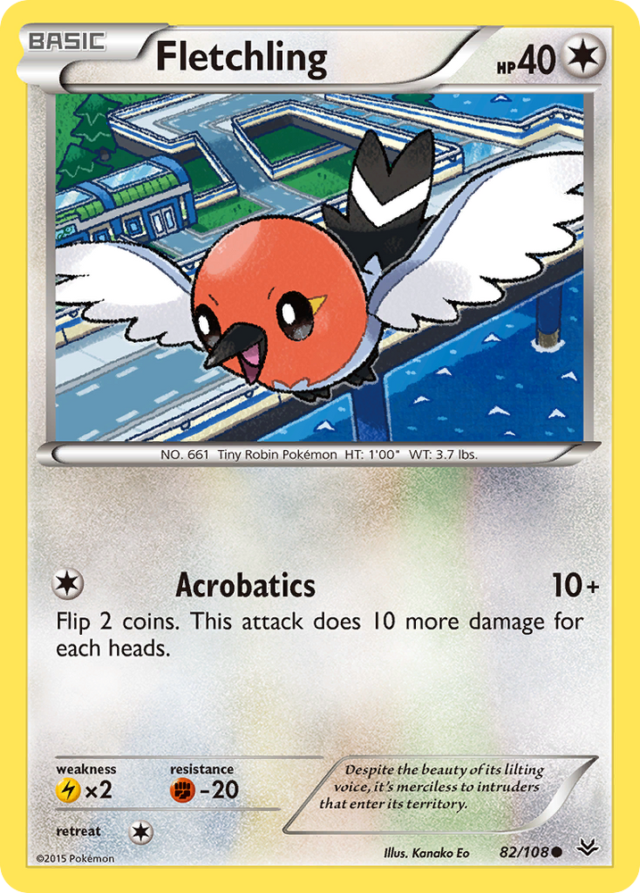 Fletchling (82/108) [XY: Roaring Skies] Pokémon