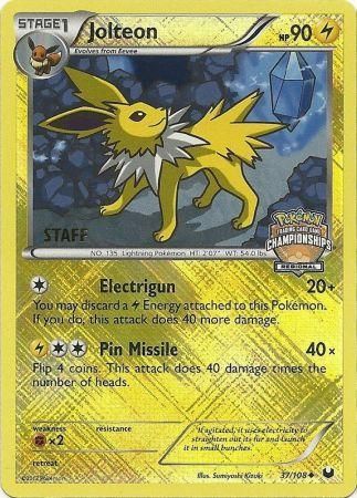Jolteon (37/108) (Regional Championship 2013 Promo Staff) [Black & White: Dark Explorers] Pokémon