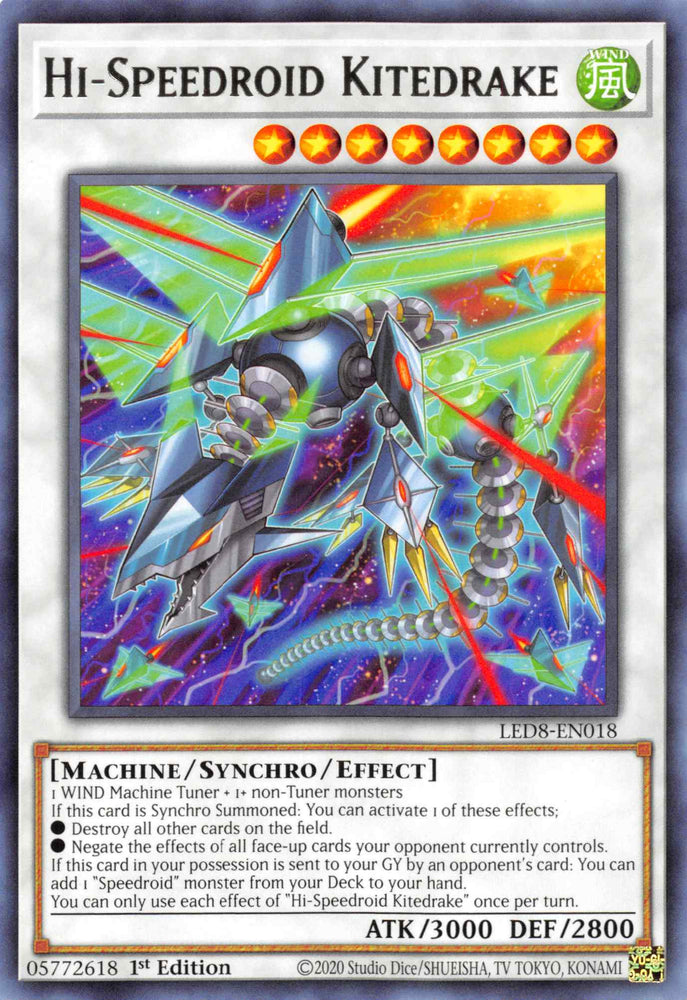 Hi-Speedroid Kitedrake [LED8-EN018] Rare Yu-Gi-Oh!