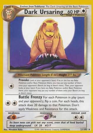 Dark Ursaring (21/105) [Neo Destiny Unlimited] Pokémon