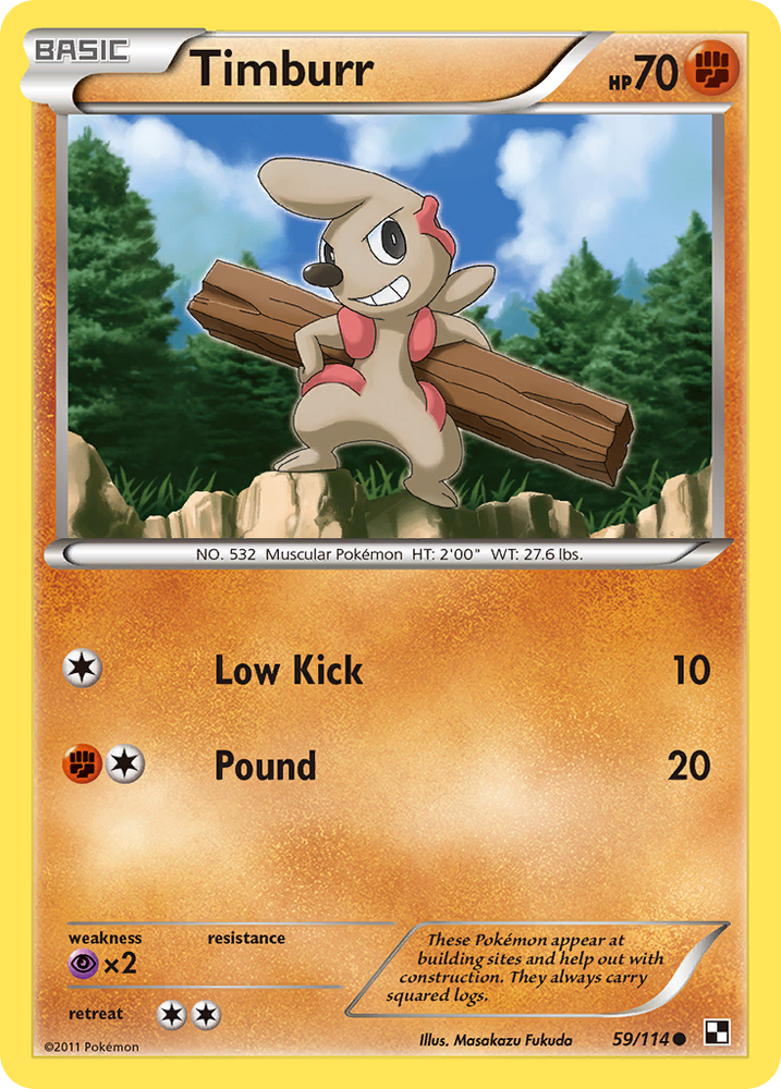 Timburr (59/114) [Black & White: Base Set] Pokémon