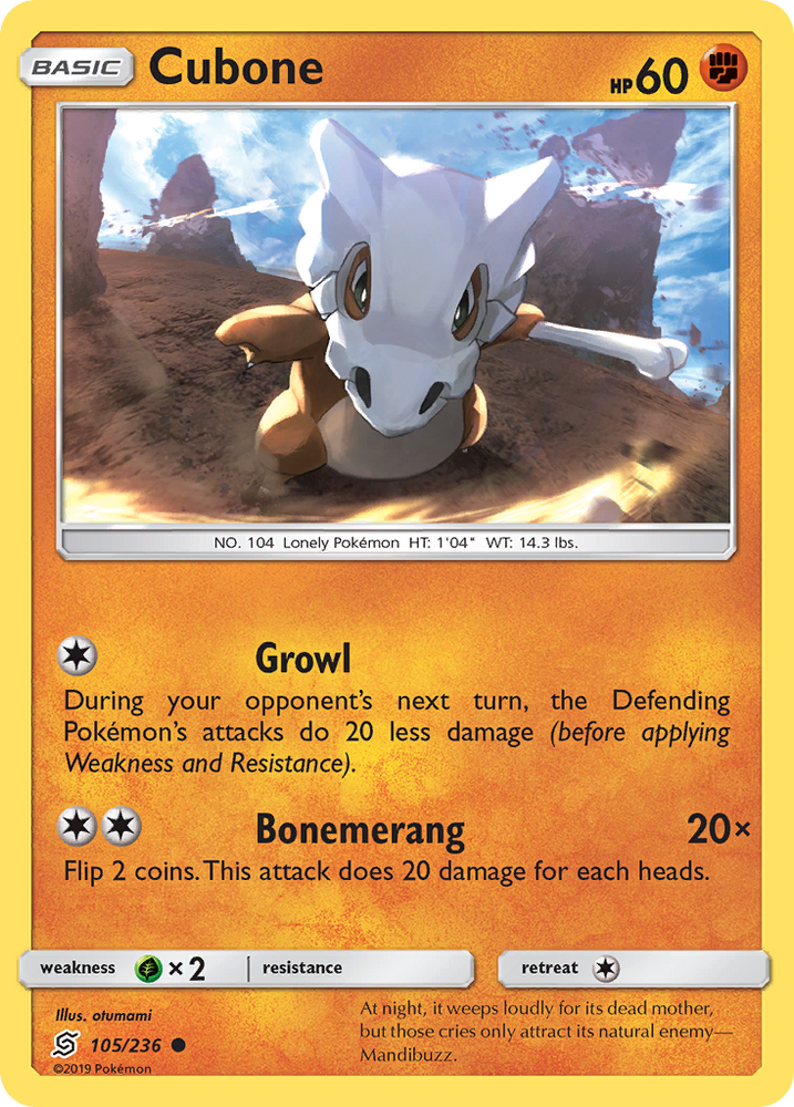 Cubone (105/236) [Sun & Moon: Unified Minds] Pokémon