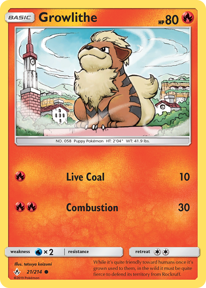 Growlithe (21/214) [Sun & Moon: Unbroken Bonds] Pokémon
