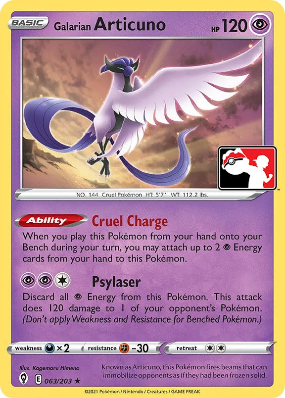 Galarian Articuno (063/203) [Prize Pack Series One] Pokémon