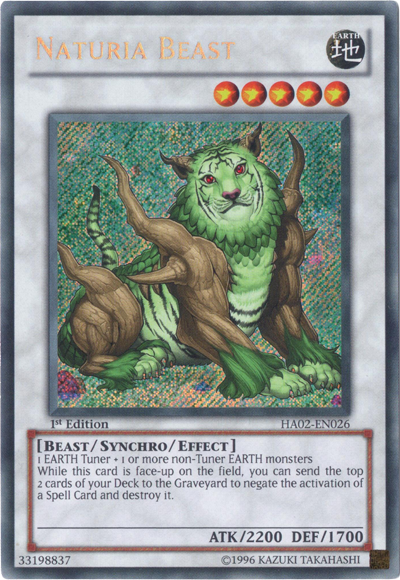 Naturia Beast [HA02-EN026] Secret Rare Yu-Gi-Oh!