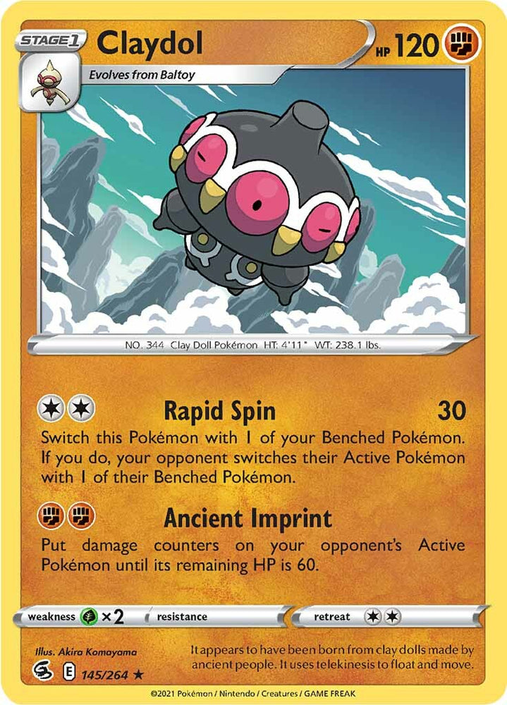Claydol (145/264) [Sword & Shield: Fusion Strike] Pokémon