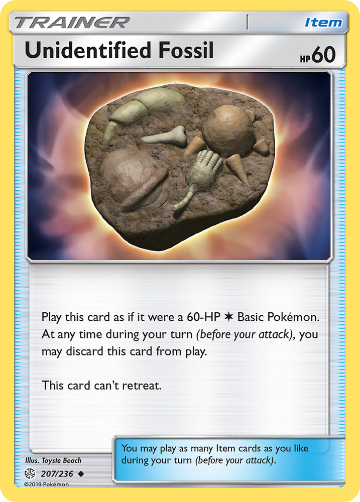 Unidentified Fossil (207/236) [Sun & Moon: Cosmic Eclipse] Pokémon
