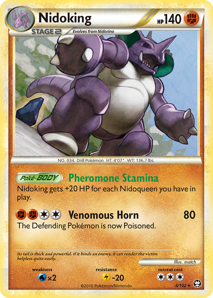 Nidoking (6/102) [HeartGold & SoulSilver: Triumphant] Pokémon