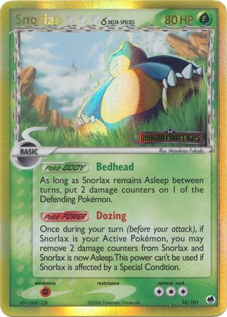 Snorlax (10/101) (Delta Species) (Stamped) [EX: Dragon Frontiers] Pokémon