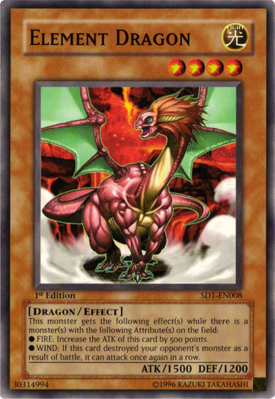 Element Dragon [SD1-EN008] Common Yu-Gi-Oh!