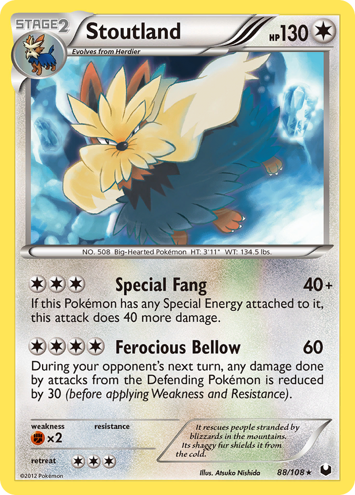 Stoutland (88/108) [Black & White: Dark Explorers] Pokémon
