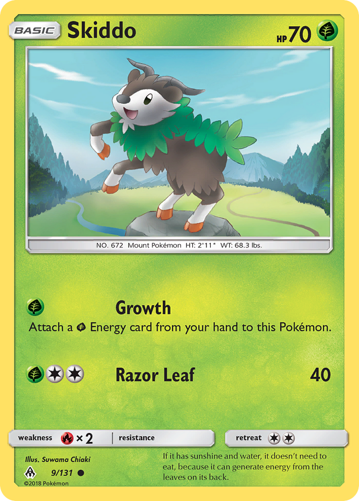 Skiddo (9/131) [Sun & Moon: Forbidden Light] Pokémon