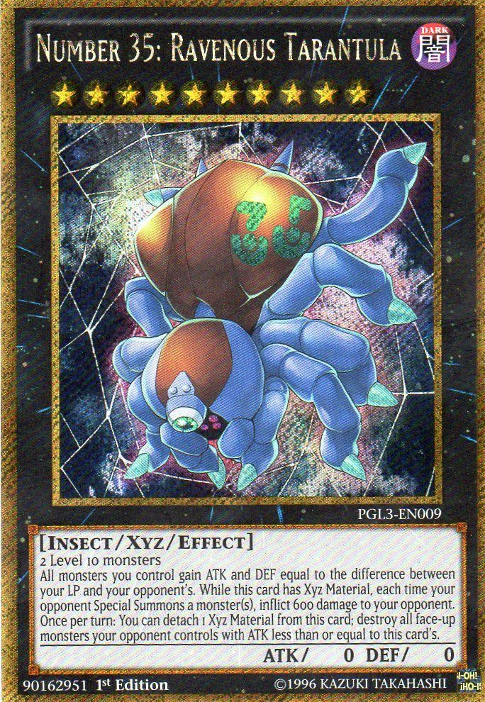 Number 35: Ravenous Tarantula [PGL3-EN009] Gold Secret Rare Yu-Gi-Oh!