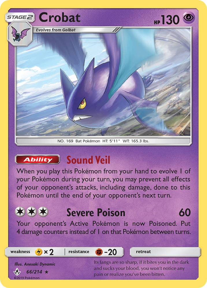 Crobat (66/214) [Sun & Moon: Unbroken Bonds] Pokémon