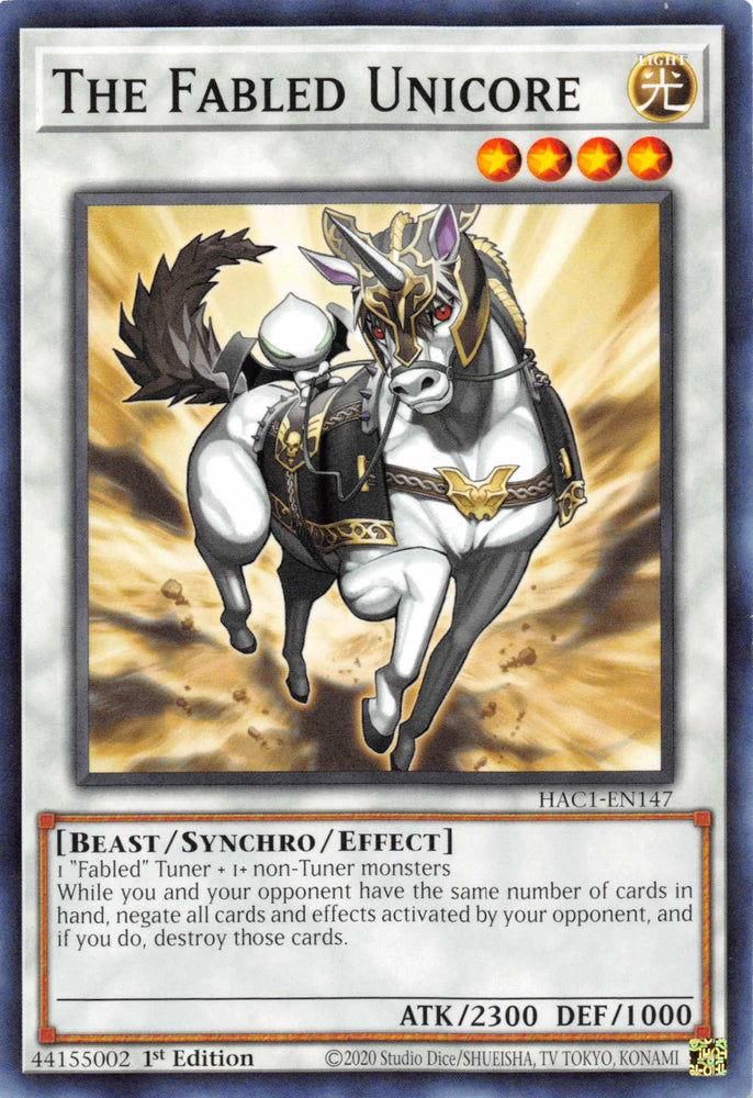 The Fabled Unicore [HAC1-EN147] Common Yu-Gi-Oh!