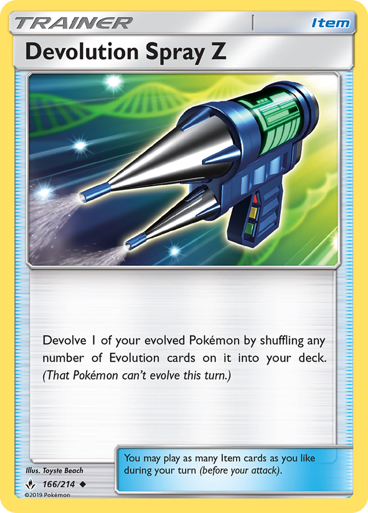 Devolution Spray Z (166/214) [Sun & Moon: Unbroken Bonds] Pokémon