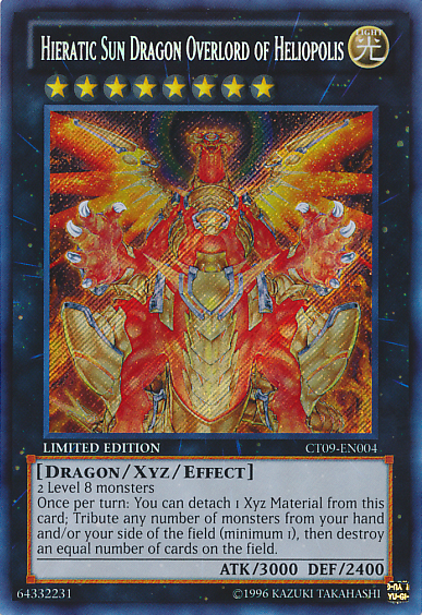 Hieratic Sun Dragon Overlord of Heliopolis [CT09-EN004] Secret Rare Yu-Gi-Oh!