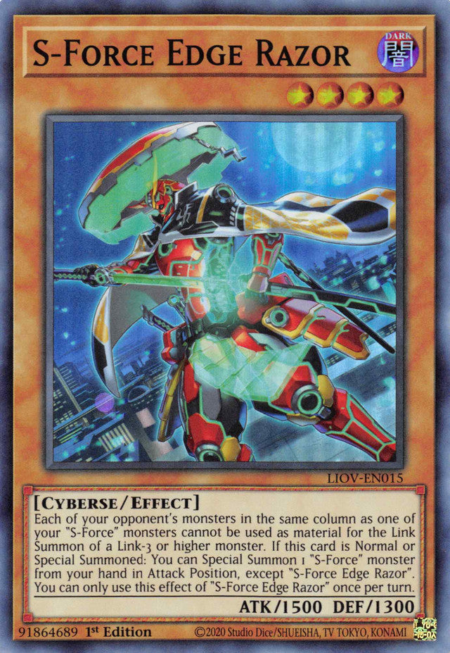 S-Force Edge Razor [LIOV-EN015] Super Rare Yu-Gi-Oh!