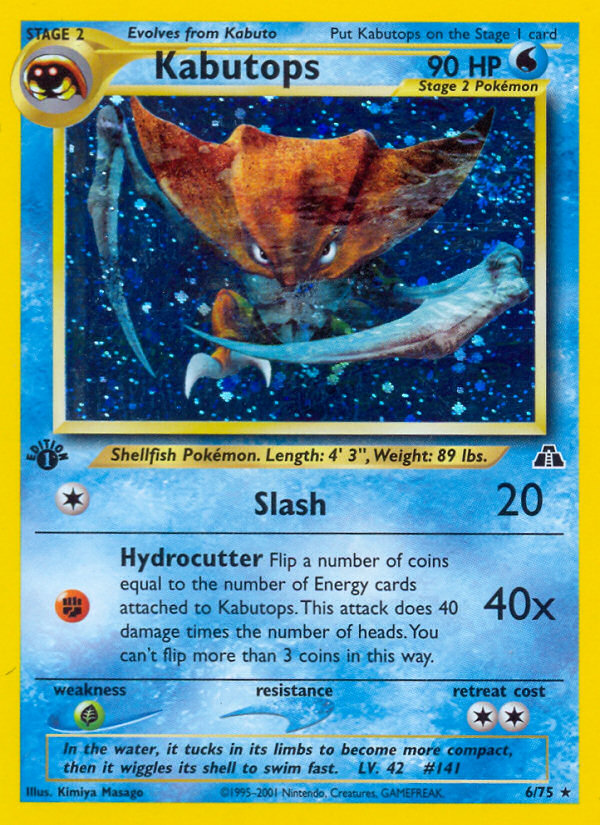 Kabutops (6/75) [Neo Discovery 1st Edition] Pokémon