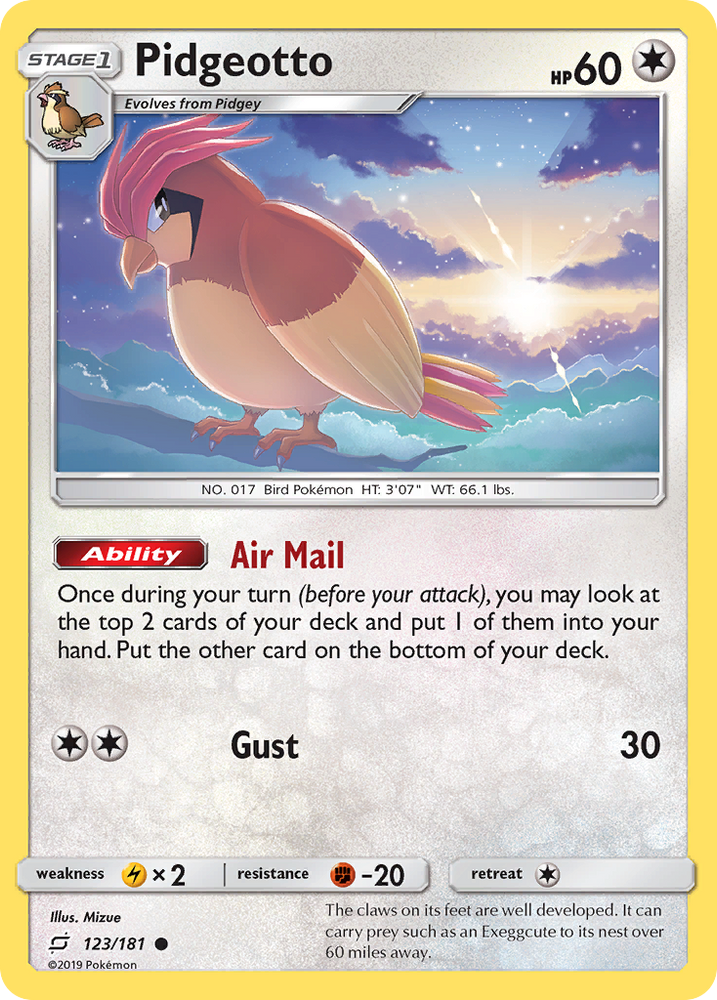 Pidgeotto (123/181) [Sun & Moon: Team Up] Pokémon