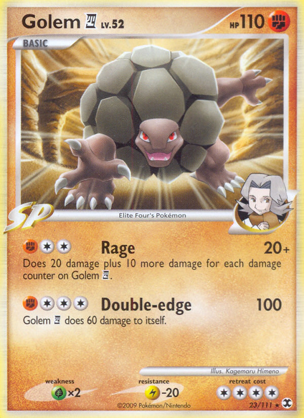 Golem (23/111) [Platinum: Rising Rivals] Pokémon
