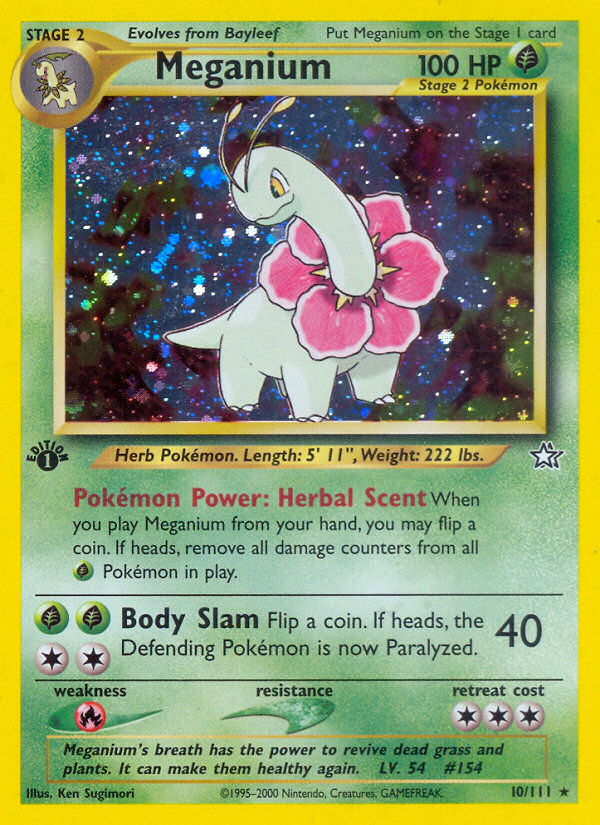 Meganium (10/111) [Neo Genesis 1st Edition] Pokémon