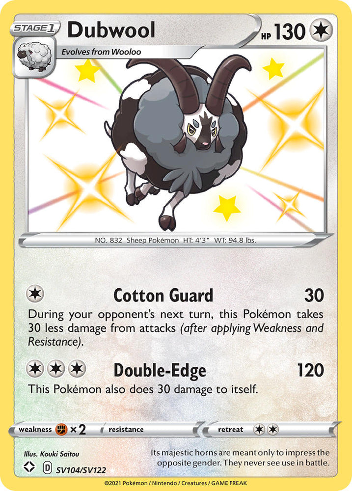 Dubwool (SV104/SV122) [Sword & Shield: Shining Fates] Pokémon