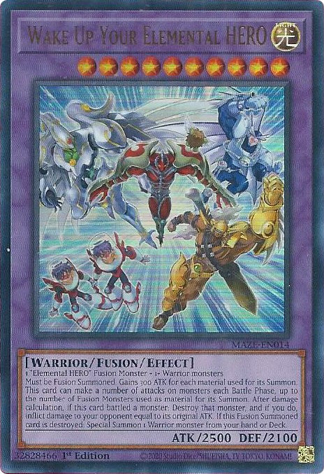 Wake Up Your Elemental HERO [MAZE-EN014] Ultra Rare Yu-Gi-Oh!