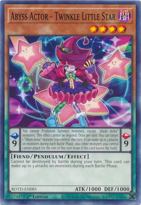 Abyss Actor - Twinkle Little Star [ROTD-EN081] Common Yu-Gi-Oh!
