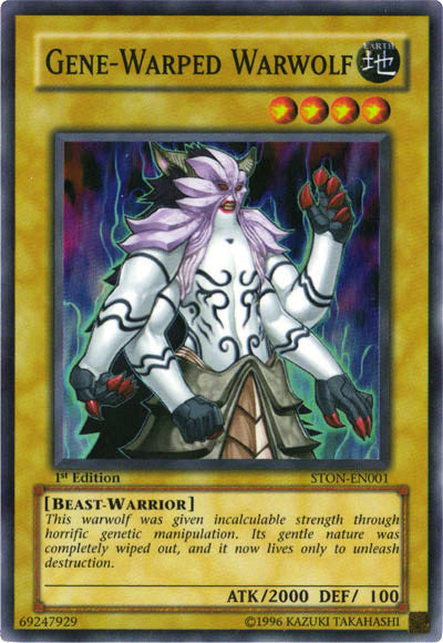 Gene-Warped Warwolf [STON-EN001] Super Rare Yu-Gi-Oh!