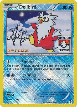 Delibird (38/149) (League Promo 3rd Place) [Black & White: Boundaries Crossed] Pokémon