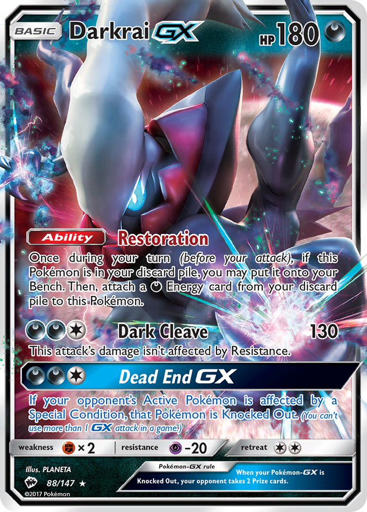 Darkrai GX (88/147) [Sun & Moon: Burning Shadows] Pokémon