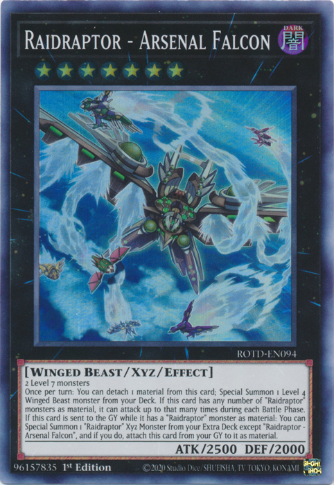 Raidraptor - Arsenal Falcon [ROTD-EN094] Super Rare Yu-Gi-Oh!