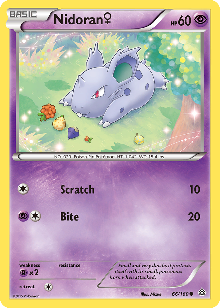 Nidoran (66/160) (Female) [XY: Primal Clash] Pokémon