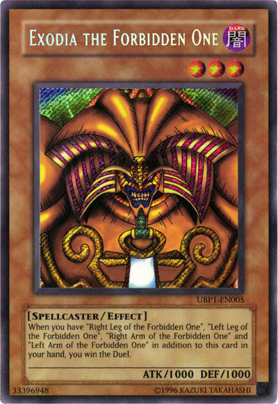 Exodia the Forbidden One [UBP1-EN005] Secret Rare Yu-Gi-Oh!