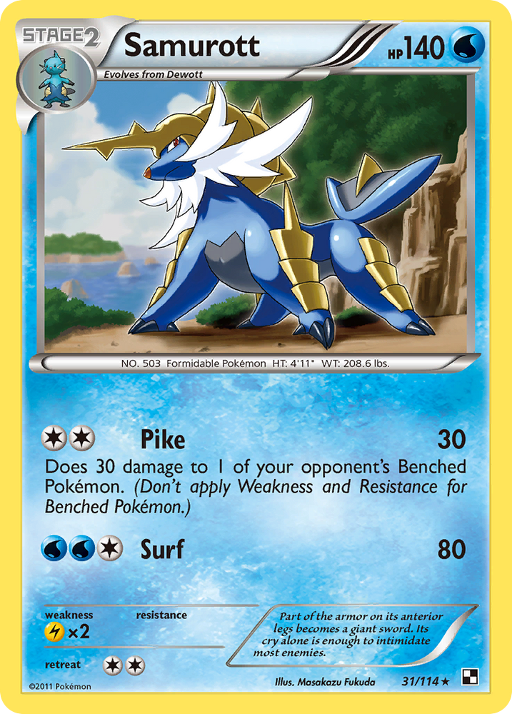 Samurott (31/114) [Black & White: Base Set] Pokémon