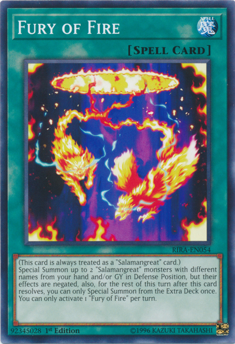 Fury of Fire [RIRA-EN054] Common Yu-Gi-Oh!