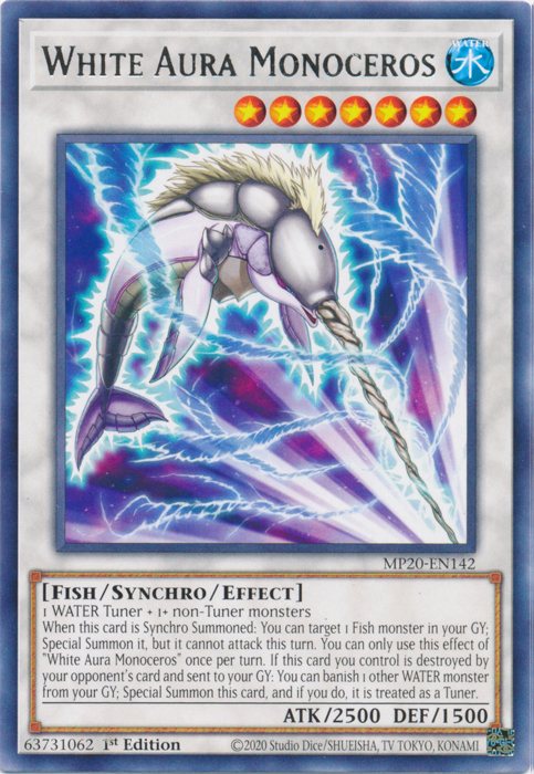 White Aura Monoceros [MP20-EN142] Rare Yu-Gi-Oh!