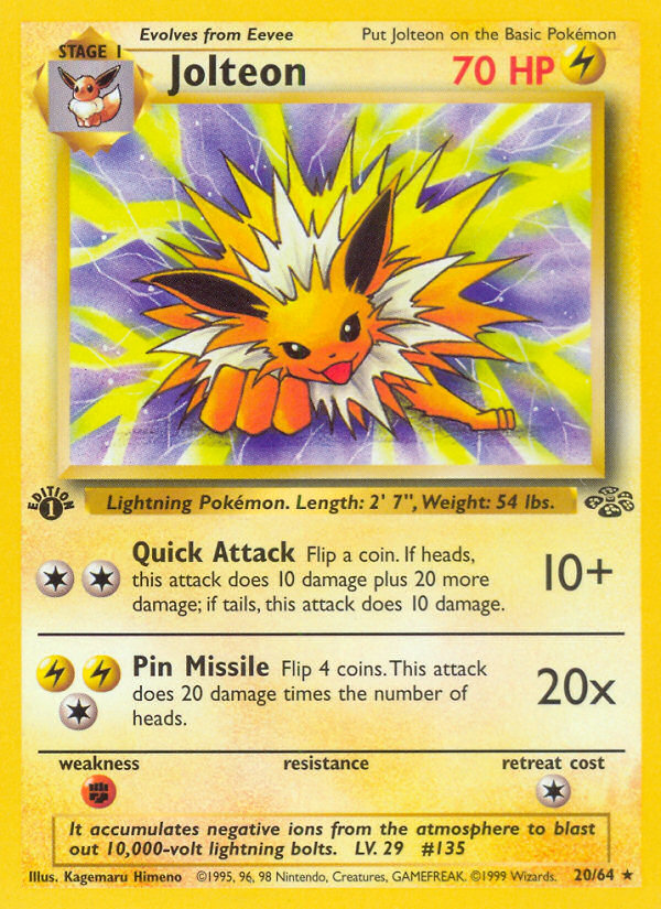 Jolteon (20/64) [Jungle 1st Edition] Pokémon