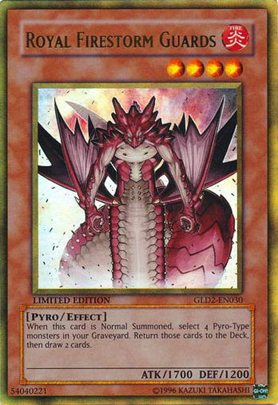 Royal Firestorm Guards [GLD2-EN030] Ultra Rare Yu-Gi-Oh!