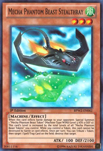 Mecha Phantom Beast Stealthray [BPW2-EN062] Super Rare Yu-Gi-Oh!