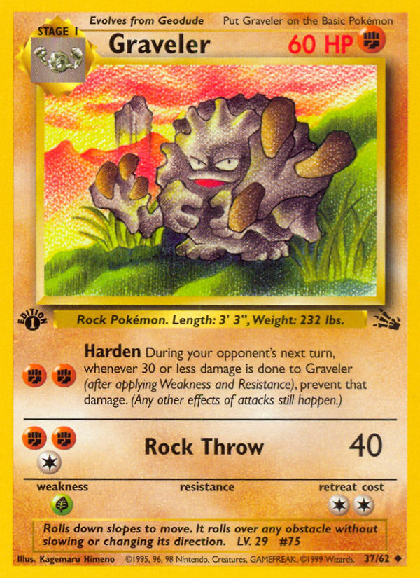 Graveler (37/62) [Fossil 1st Edition] Pokémon