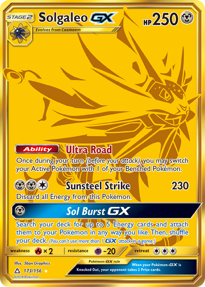 Solgaleo GX (173/156) [Sun & Moon: Ultra Prism] Pokémon