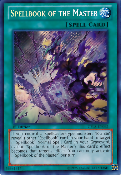 Spellbook of the Master [CBLZ-EN062] Secret Rare Yu-Gi-Oh!