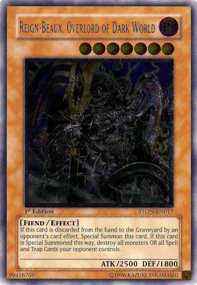 Reign-Beaux, Overlord of Dark World [STON-EN017] Ultimate Rare Yu-Gi-Oh!