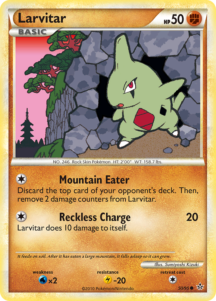 Larvitar (50/95) [HeartGold & SoulSilver: Unleashed] Pokémon