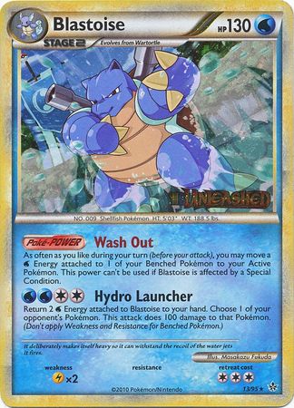 Blastoise (13/95) (Prerelease Promo) [HeartGold & SoulSilver: Black Star Promos] Pokémon