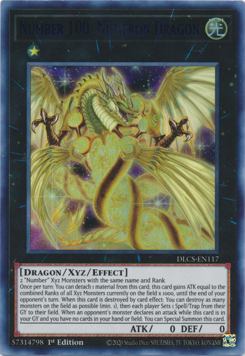 Number 100: Numeron Dragon (Blue) [DLCS-EN117] Ultra Rare Yu-Gi-Oh!